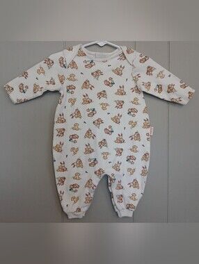 Carters Vintage Girls 3-6 Months Puppy Bear Bunny Romper